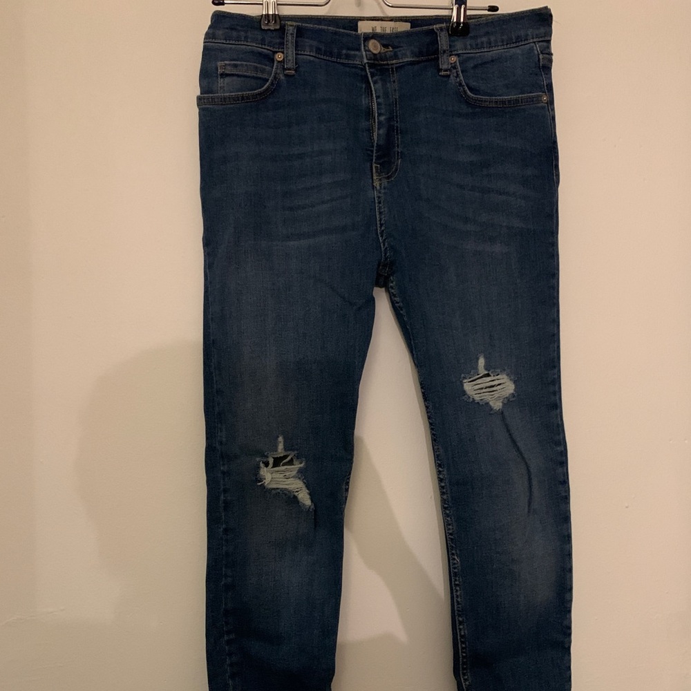 High waisted skinny jeans
